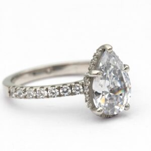 2.5 ct Lab Grown Diamond Accented Solitaire & Halo Ring - Image 2