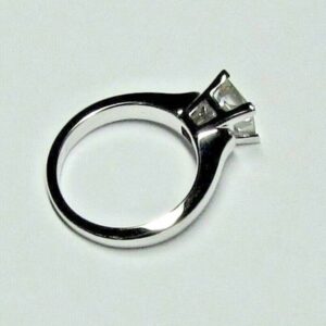 1CT Princess Cut Lab Grown Diamond Women's Valentine Gift Solitaire Ring 14k White Gold - Image 7