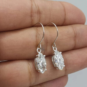 3 ct Marquise Cut Lab Grown Diamond Drop Dangle Earrings