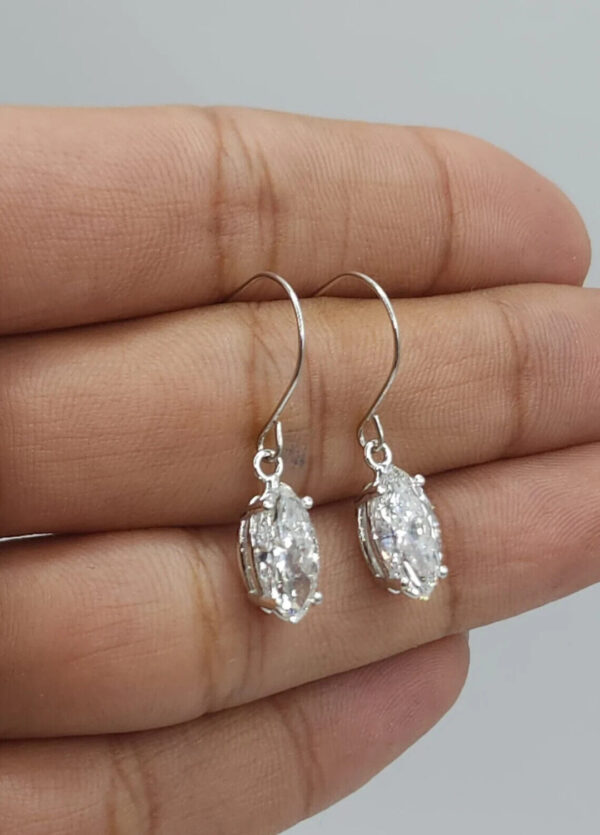 3 ct Marquise Cut Lab Grown Diamond Drop Dangle Earrings