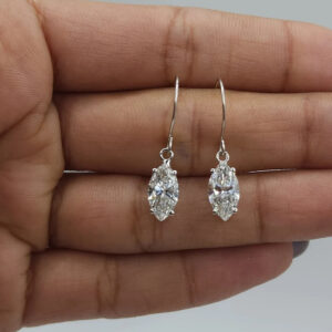 3 ct Marquise Cut Lab Grown Diamond Drop Dangle Earrings - Image 9