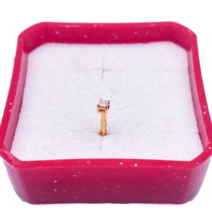 Lovely 3MM Round Lab Grown Diamond Women's Nose Pin Screw Back 14K Yellow Gold - Image 9