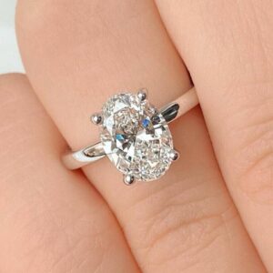 2CT Lab Grown Diamond Women's Wedding Gift Solitaire Ring 14K White Gold - Image 3