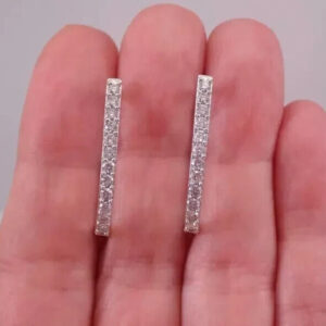 1.50 ct Round Lab Grown Diamond Hoop Earrings - Image 9