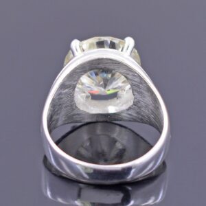 Sparkling 1.50CT Round Lab Grown Diamond Men's Birthday Gift Solitaire Ring 14K White Gold - Image 4