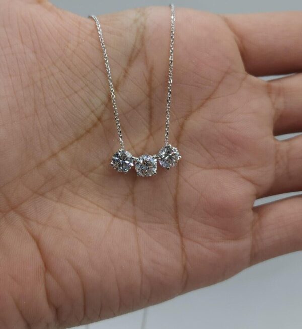 1.50 ct Lab Grown Diamond Solitaire Pendant with Chain - Image 11