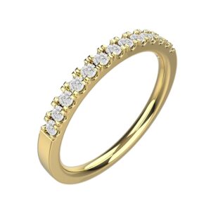 Sparkling 0.90CT Round Lab Grown Diamond Women's Engagement Half Eternity Band 14K Yellow Gold - Image 4