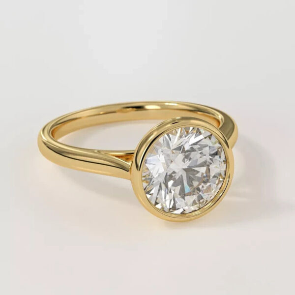 1.50CT Round Cut Lab Grown Diamond Women's Engagement Gift Solitaire Ring 14K Yellow Gold