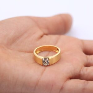 Round 1CT Lab Grown Diamond Men's Engagement Gift Ring 14K Yellow Gold IGI Certified - Image 5