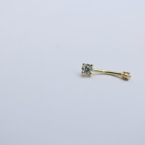 4.mm Lab Grown Diamond Women Wedding Belly Button 14K Yellow Gold - Image 3