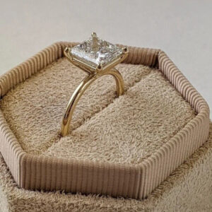 2CT Lab Grown/CVD Diamond Women's Valentine Gift Ring 14K Yellow Gold - Image 10