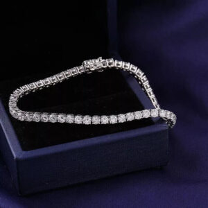 8.16CT Lab Grown Diamond Women's Anniversary Gift Tennis Bracelet 14K White Gold - Image 8