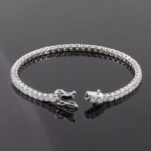 8.16CT Lab Grown Diamond Women's Anniversary Gift Tennis Bracelet 14K White Gold - Image 5