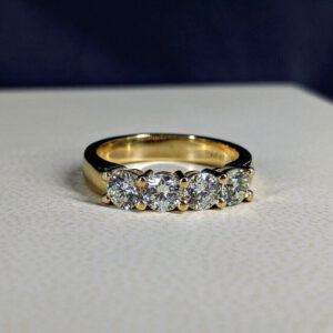 1 ct Lab Grown Diamond Half Eternity Band Ring - Image 9