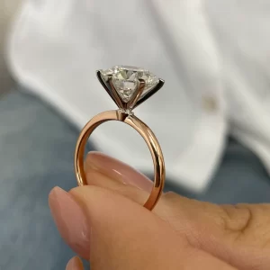 2 ct Round Brilliant Cut Lab Grown Diamond Solitaire Ring - Image 4