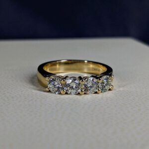 1 ct Lab Grown Diamond Half Eternity Band Ring - Image 3
