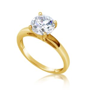 1.5 ct Round Brilliant Cut Lab Grown Diamond Solitaire Ring - Image 3