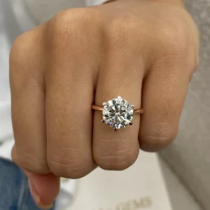 2 ct Round Brilliant Cut Lab Grown Diamond Solitaire Ring - Image 9