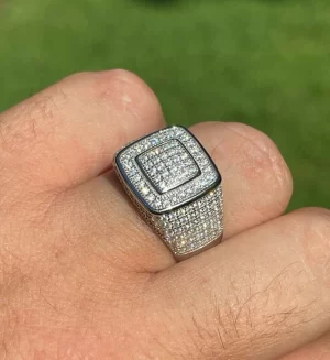 3 ct Lab Grown Diamond Men's Statement Ring - Image 8