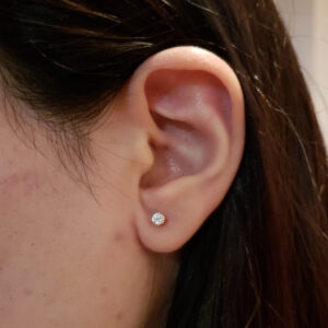 1 ct Lab Grown Diamond Stud Earrings - Image 6