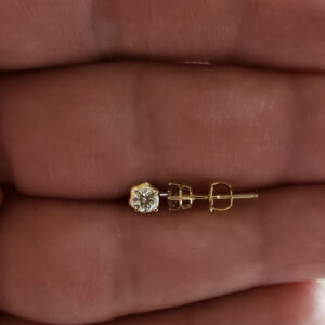 1 ct Lab Grown Diamond Stud Earrings - Image 4