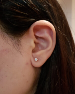 1 ct Lab Grown Diamond Stud Earrings - Image 2