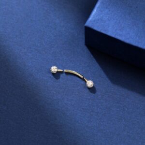 2mm Lab Grown Diamond Women's Eyebrow piercing - Image 2