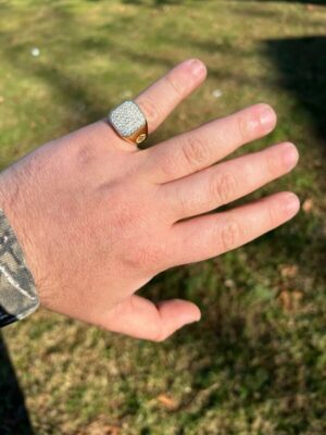 1 ct Lab Grown Diamond Men's Ring - Image 3