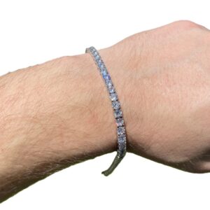 8 ct Lab Grown Diamond Men's Tennis Bracelet - Image 2