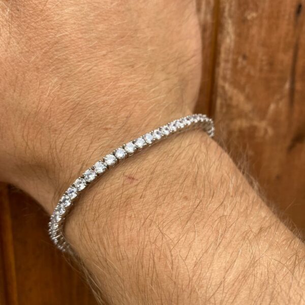 12 ct Lab Grown Diamond Men's Tennis Bracelet