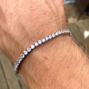 12 ct Lab Grown Diamond Men's Tennis Bracelet - Image 2