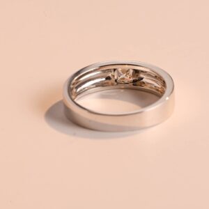 1 ct Princess Cut Lab Grown Diamond Men's Solitaire Ring - Image 2
