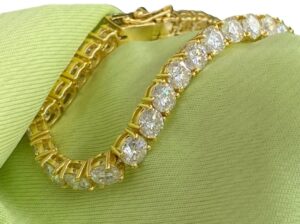 15 ct Lab Grown Diamond Men's Tennis Bracelet - Image 3