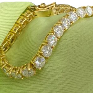 15 ct Lab Grown Diamond Men's Tennis Bracelet - Image 3