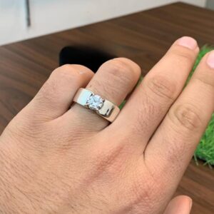 1.50 ct Lab Grown Diamond Men's Solitaire Ring