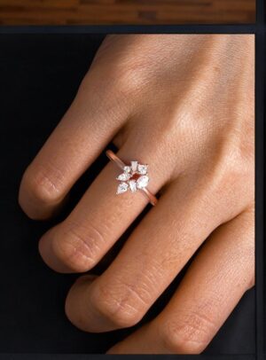 0.50 ct Multi Shaped Lab Grown Diamond Cluster Ring - Image 3