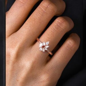 0.70 ct Multi Shaped Lab Grown Diamond Cluster Ring - Image 4