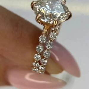 6.85 ct Lab Grown Diamond Ring Set (2) - Image 2