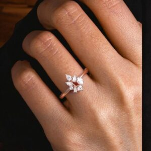 0.70 ct Multi Shaped Lab Grown Diamond Cluster Ring - Image 5