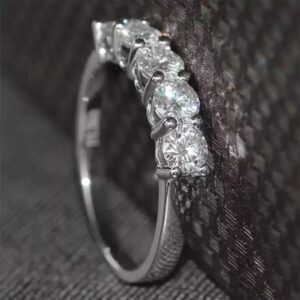 1.10 ct Lab Grown Diamond Half Eternity Band Ring  (6) - Image 2