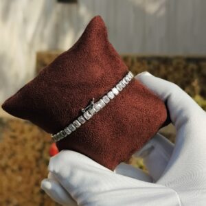 15 ct Emerald Cut Lab Grown Diamond Men's Tennis Bracelet - Image 2