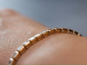 10 ct Emerald Cut Lab Grown Diamond Men's Tennis Bracelet - Image 2