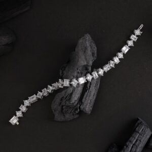 15 ct Multi Cut Lab Grown Diamond Unisex Tennis Bracelet - Image 4