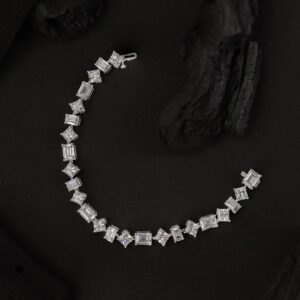 15 ct Multi Cut Lab Grown Diamond Unisex Tennis Bracelet - Image 5