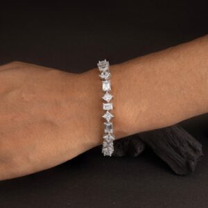 15 ct Multi Cut Lab Grown Diamond Unisex Tennis Bracelet