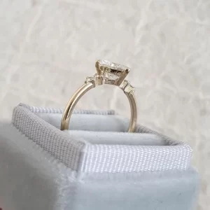 2.40 ct Heart Shaped Lab Grown Diamond Accented Solitaire Ring - Image 3