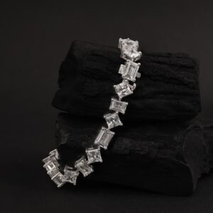 15 ct Multi Cut Lab Grown Diamond Unisex Tennis Bracelet - Image 2
