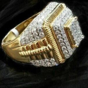 3 ct Lab Grown Diamond Men's Ring - Image 2