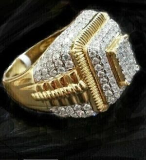 3 ct Lab Grown Diamond Men's Ring - Image 2