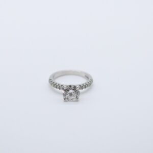 2 ct Lab Grown Round Accented With Solitaire Diamond Ring